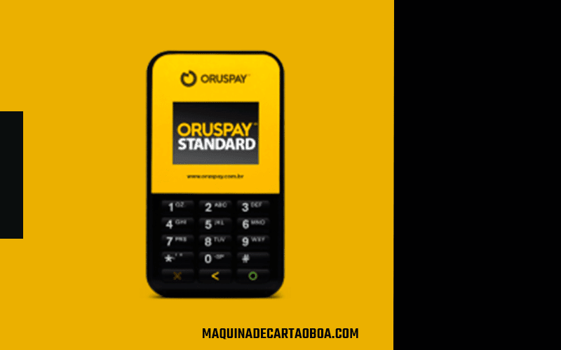 Oruspay Standard tem CHIP WiFi e Taxa Bem Competitiva | Máquina de Cartão Boa