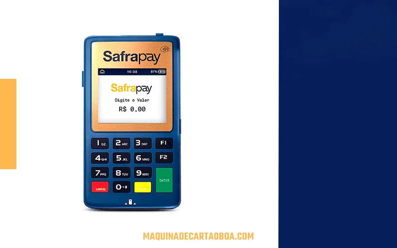 SafraPay Slim é uma máquina de cartão custo benefício